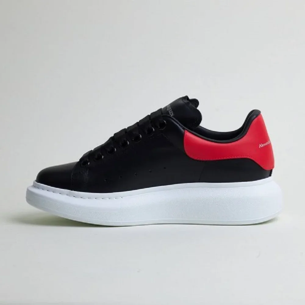 Alexander McQueen  Oversize Colorblock Sneaker BLACK/ DARK CORAL - Picture 2 of 15